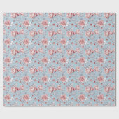 Behangselpatroon van roze rozen 2 cadeaupapier (Vlak)