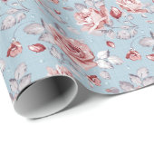 Behangselpatroon van roze rozen 2 cadeaupapier (Rol Hoek)