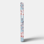 Behangselpatroon van roze rozen 2 Case-Mate iPhone case (Achterkant / Links)