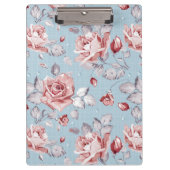 Behangselpatroon van roze rozen 2 klembord (Voorkant)