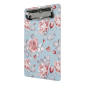 Behangselpatroon van roze rozen 2 mini klembord (Angled2)