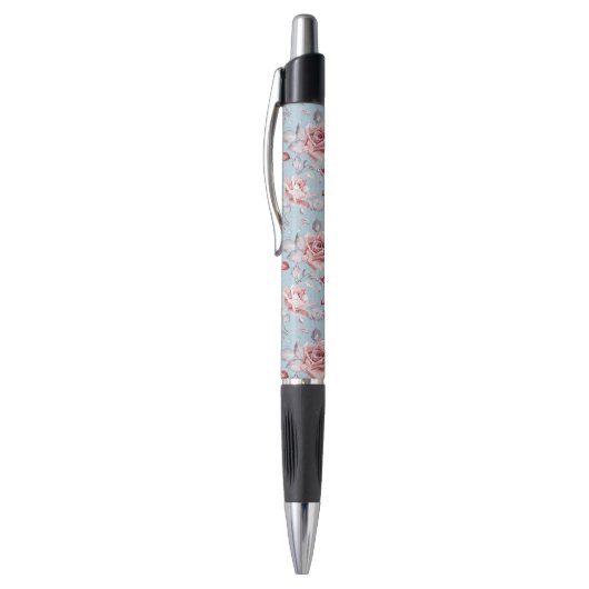 Behangselpatroon van roze rozen 2 pen (Top (Verticaal))
