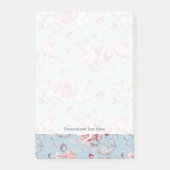 Behangselpatroon van roze rozen 2 post-it® notes (Voorkant)