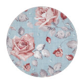 Behangselpatroon van roze rozen 2 snijplank (Voorkant)