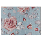 Behangselpatroon van roze rozen 2 snijplank (Voorkant)