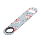 Behangselpatroon van roze rozen 2 speed flessenopener (Achterkant Gekanteld)