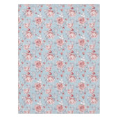 Behangselpatroon van roze rozen 2 tafelkleed (Voorkant)