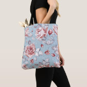 Behangselpatroon van roze rozen 2 tote bag (Dichtbij)