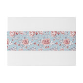 Behangselpatroon van roze rozen 2 uitnodigingen wikkel (Achterkant Voorbeeld)