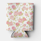 Behangselpatroon van roze rozen 3 blikjeskoeler (Voorkant)