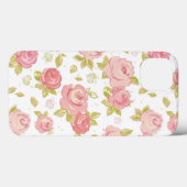 Behangselpatroon van roze rozen 3 Case-Mate iPhone case (Achterkant (horizontaal))