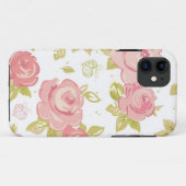 Behangselpatroon van roze rozen 3 Case-Mate iPhone case (Achterkant (horizontaal))