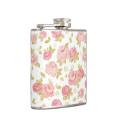 Behangselpatroon van roze rozen 3 heupfles (Rechts)