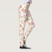 Behangselpatroon van roze rozen 3 leggings (Rechts)