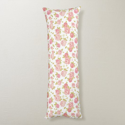 Behangselpatroon van roze rozen 3 lichaamskussen (Achterkant (Verticaal))