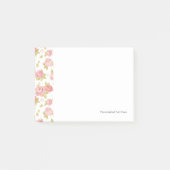 Behangselpatroon van roze rozen 3 post-it® notes (Voorkant)