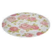 Behangselpatroon van roze rozen 3 snijplank (Hoek)