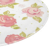 Behangselpatroon van roze rozen 3 snijplank (Hoek)