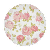 Behangselpatroon van roze rozen 3 snijplank (Voorkant)