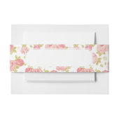 Behangselpatroon van roze rozen 3 uitnodigingen wikkel (Voorkant Voorbeeld)