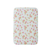 Behangselpatroon van roze rozen 4 badmat (Voorkant Verticaal)