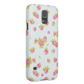 Behangselpatroon van roze rozen 4 Case-Mate samsung galaxy hoesje (Back/Rechts)
