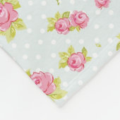 Behangselpatroon van roze rozen 4 fleece deken (Hoek)