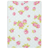 Behangselpatroon van roze rozen 4 klembord (Achterkant)