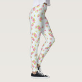 Behangselpatroon van roze rozen 4 leggings (Rechts)