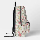 Behangselpatroon van roze rozen bedrukte rugzak (Links)