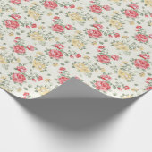 Behangselpatroon van roze rozen cadeaupapier (Hoek)
