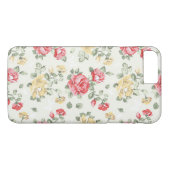 Behangselpatroon van roze rozen Case-Mate iPhone case (Achterkant (Horizontaal))