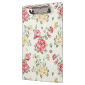 Behangselpatroon van roze rozen klembord (Links)