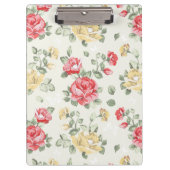 Behangselpatroon van roze rozen klembord (Voorkant)