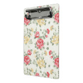 Behangselpatroon van roze rozen mini klembord (Angled2)