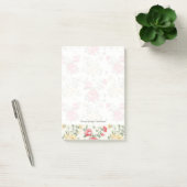 Behangselpatroon van roze rozen post-it® notes (Kantoor)