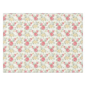 Behangselpatroon van roze rozen tafelkleed (Voorkant (Horizontaal))