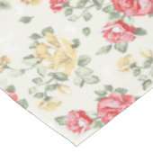 Behangselpatroon van roze rozen tafelkleed (Gekanteld)