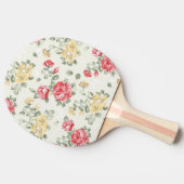 Behangselpatroon van roze rozen tafeltennisbatje (Zijkant)
