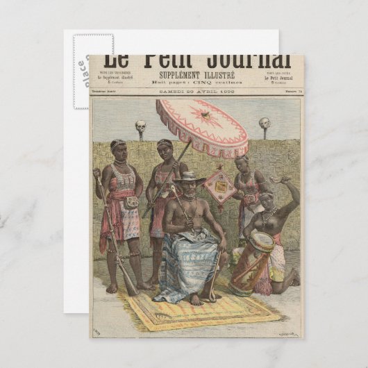 Behanzin King of Dahomey Briefkaart (Voorkant / Achterkant)
