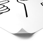 Behave No Funny Cat Meme Cartoon Design  Poster (Hoek)