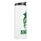 Behavior Analyst BCBA Messy Bun St Patrick's Day Thermosbeker (Gedraaid links)