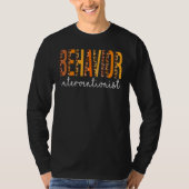 Behavior Interventionist leopard Fall Autumn Thank T-shirt (Voorkant)