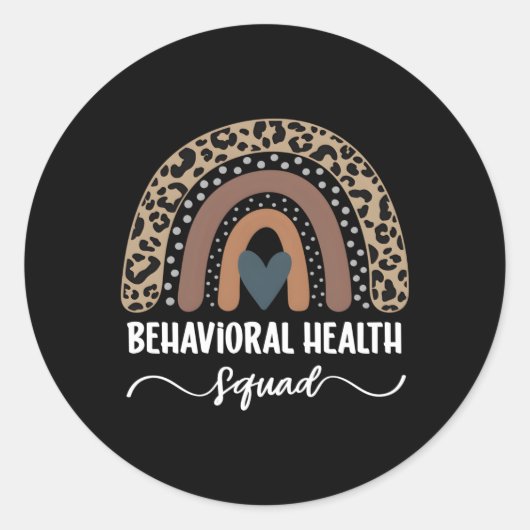 Behavioral Health Squad Rainbow Behavioral Health Ronde Sticker (Voorkant)