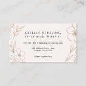 Behavioral Therapist Botanical Floral Visitekaartje (Achterkant)