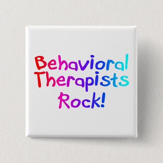 Behavioral Therapists Rock Vierkante Button 5,1 Cm (Voorkant)