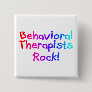 Behavioral Therapists Rock Vierkante Button 5,1 Cm
