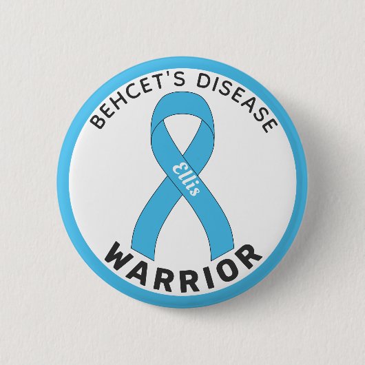 Behçet's Disease Warrior Lint Witte Button (Voorkant)