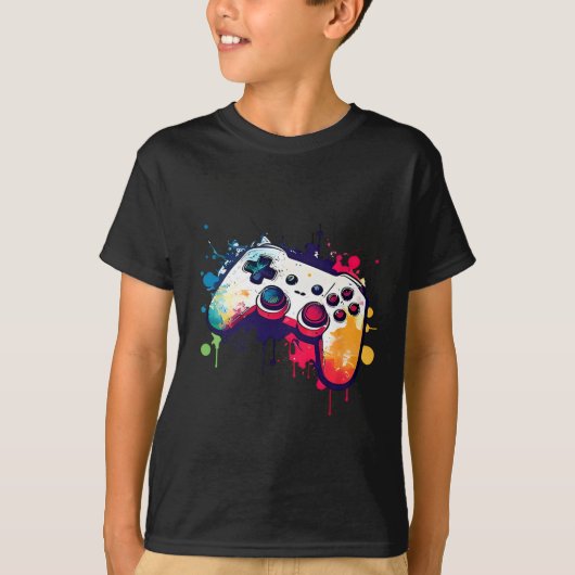 Beheer Alle Dingen Videogame Controller Gamer T-shirt (Voorkant)