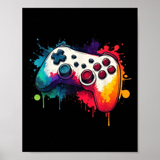 Beheer Alle Dingen Videospel Controller Gamer Poster (Voorkant)